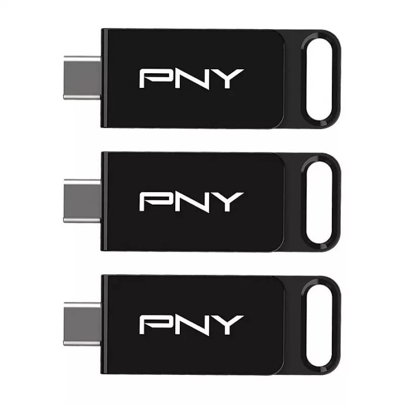 PNY Elite 128 GB USB-C 3.2 Gen 1 muistitikku, 3 kpl:n pakkaus (Retail)