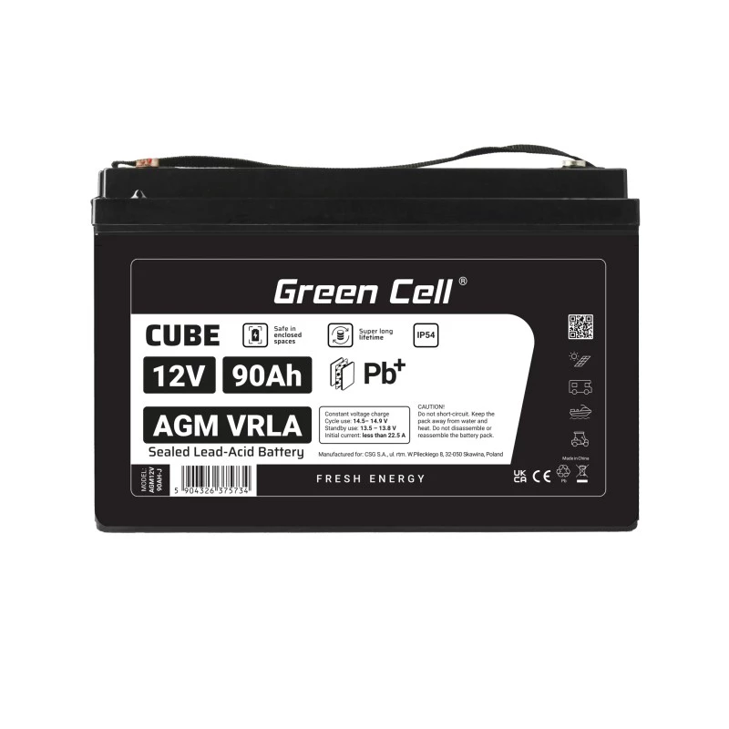 AGM VRLA -akku 12V 90Ah IP54