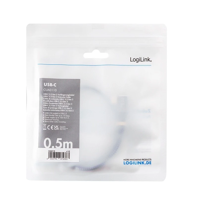 USB 3.2 Gen2 Type-C - USB-C naaras, PD, AV, 0,5 m