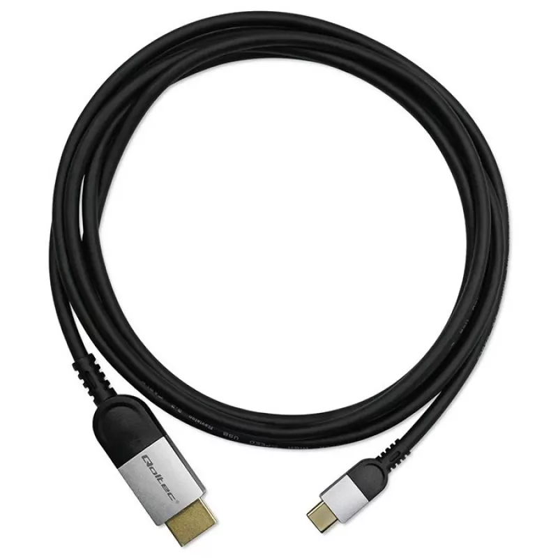 USB-C–HDMI-kaapeli QOLTEC 50438 — 2 m, 4K 60 Hz