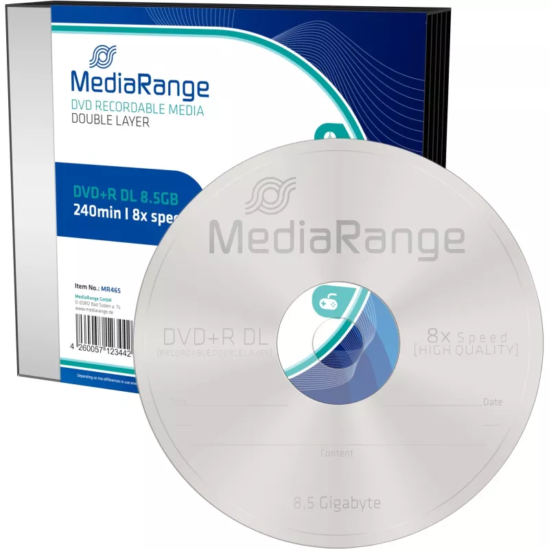 DVD+R DL MediaRange MR465 8,5 GB 5 kpl