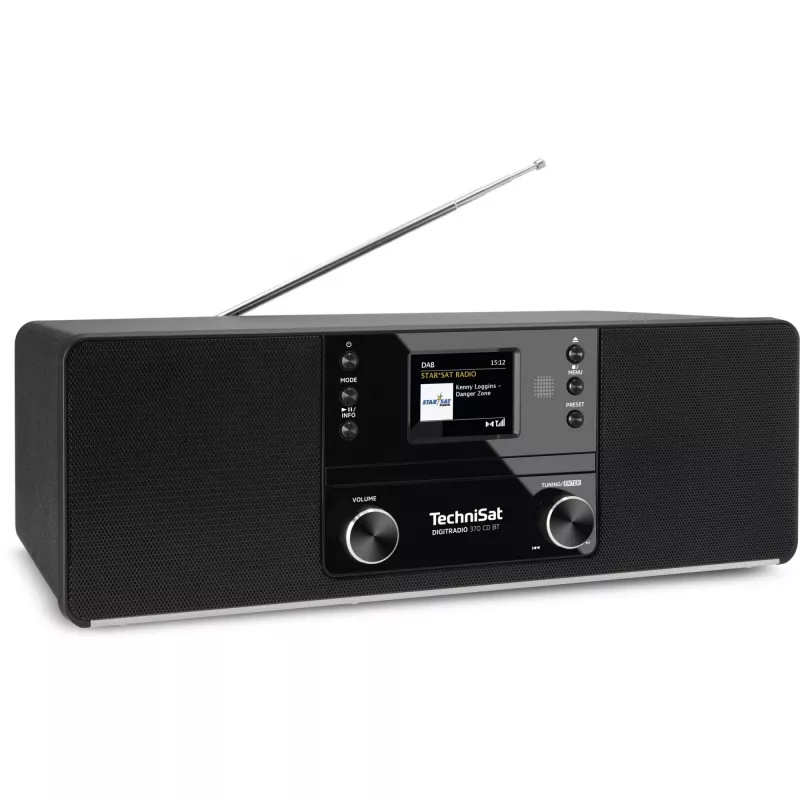 TechniSat DigitRadio 370 CD BT - äänijärjestelmä - 2 x 5 wattia - musta