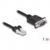 DeLOCK 64351 CAN-väyläkaapeli RJ45-pistoke - D-Sub 9-napainen pistoke, Cat.5e STP, 1 m, musta