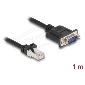 Verkkokaapeli DELOCK 64351 — Cat5e S/UTP (STP), RJ-45 - RJ-45, 1 m, musta