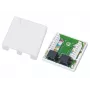 Kaapeliliitin Alantec GN002 2×RJ45 naaras–naaras valkoinen suora muovi