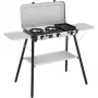 Camping Kitchen 2 Multi Cook Plus, kaasukeitin harmaa, 2 keittovyöhykettä 2x 1,8 kW + grillilevy 0,9 kW, malli 2025