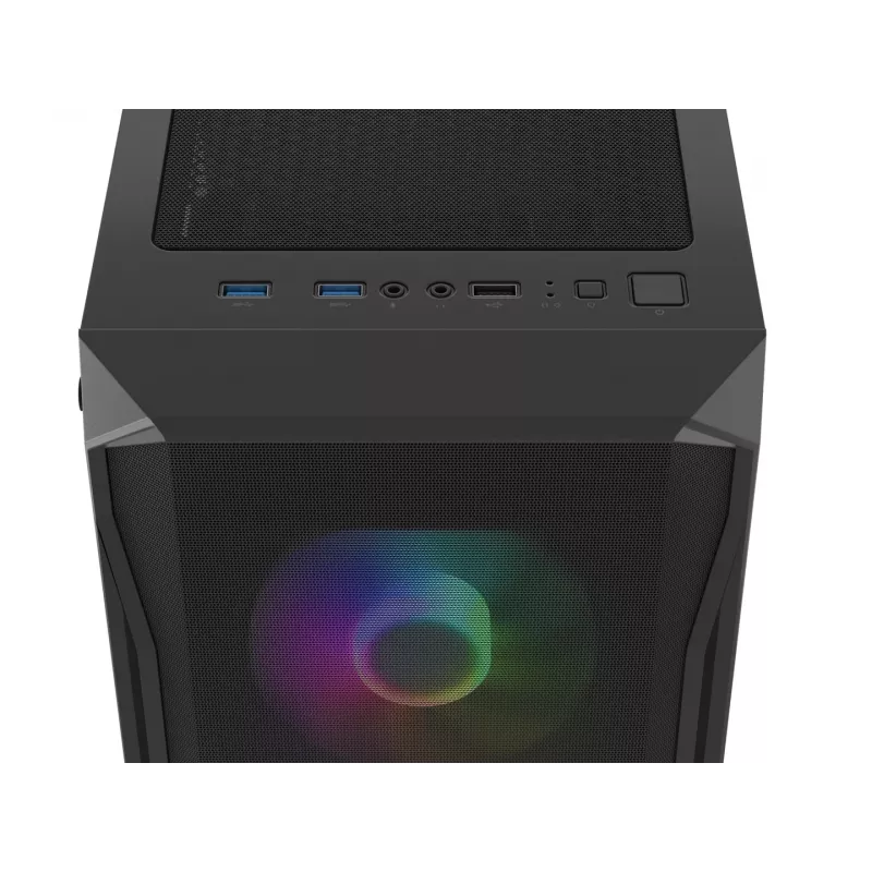 Kotelo Fury Shobo SH4F RGB-ikkunalla ja 4 tuulettimella MIDI Computer PC