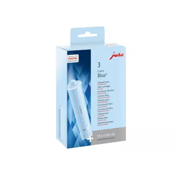 Vesisuodatinpatruuna JURA CLARIS Blue+ — yhteensopiva Juran kanssa, 65 L kapasiteetti, 3 kpl:n pakkaus