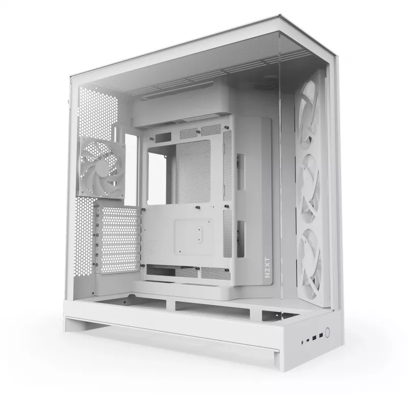 PC-kotelo NZXT H9 Flow RGB Midi Tower valkoinen
