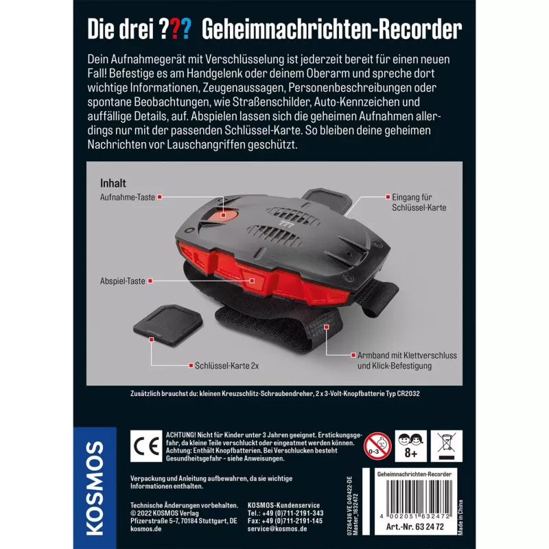 Die drei Geheimnachrichten-Recorder, etsiväsarjat