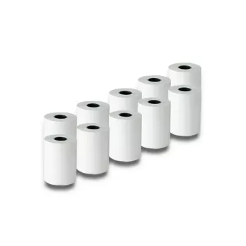 QOLTEC paperitarratulostimen tarrat, 5,7 cm leveys, valkoinen, 55 g/m², 10 kpl:n pakkaus (malli 51896)