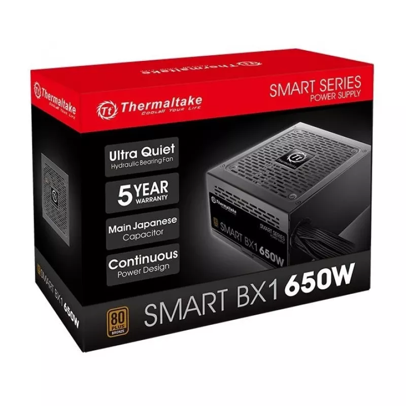 Thermaltake Smart BX1 PS-SPD-0650NNSABE-1 virtalähde (650 W; aktiivinen; 120 mm)