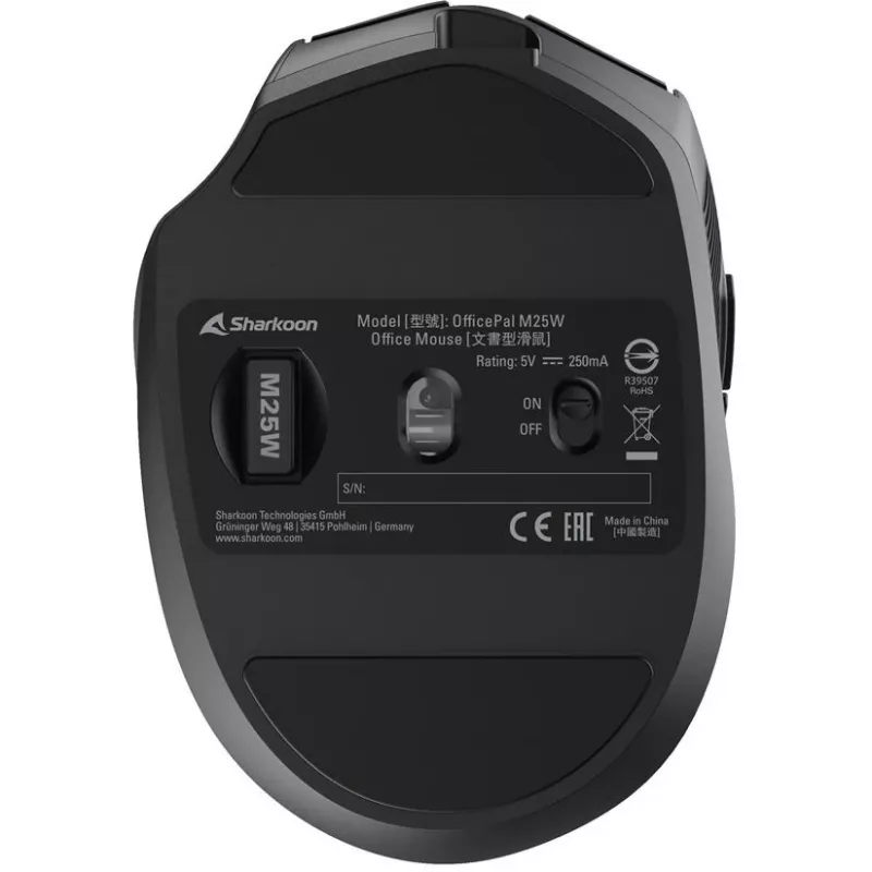 Sharkoon OfficePal M25W musta