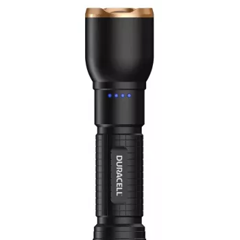 Taskulamppu Duracell DF2500R — musta, ladattava käsivalaisin