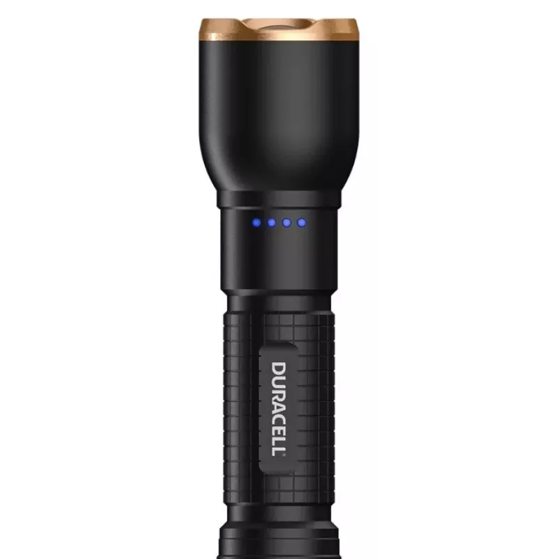 Taskulamppu Duracell DF2500R — musta, ladattava käsivalaisin