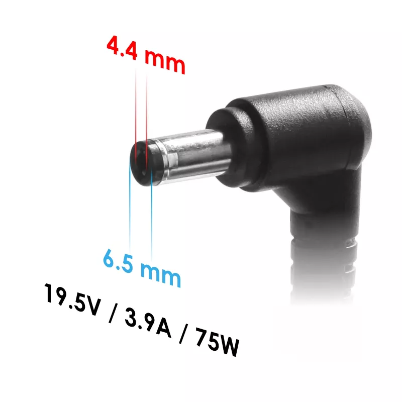 Akyga AK-ND-19 kannettavan tietokoneen virtalähde Sony, 75 W, 19,5 V, 3,9 A, 6,5 x 4,4 mm + nasta