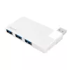 USB 3.0 4-porttinen keskitin, hopea