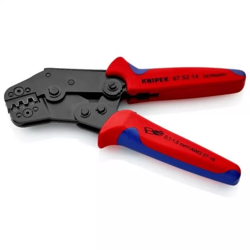 Knipex 97 52 14 puristuspihdit eristämättömät, avoimet liittimet 0,10–1,5 mm²