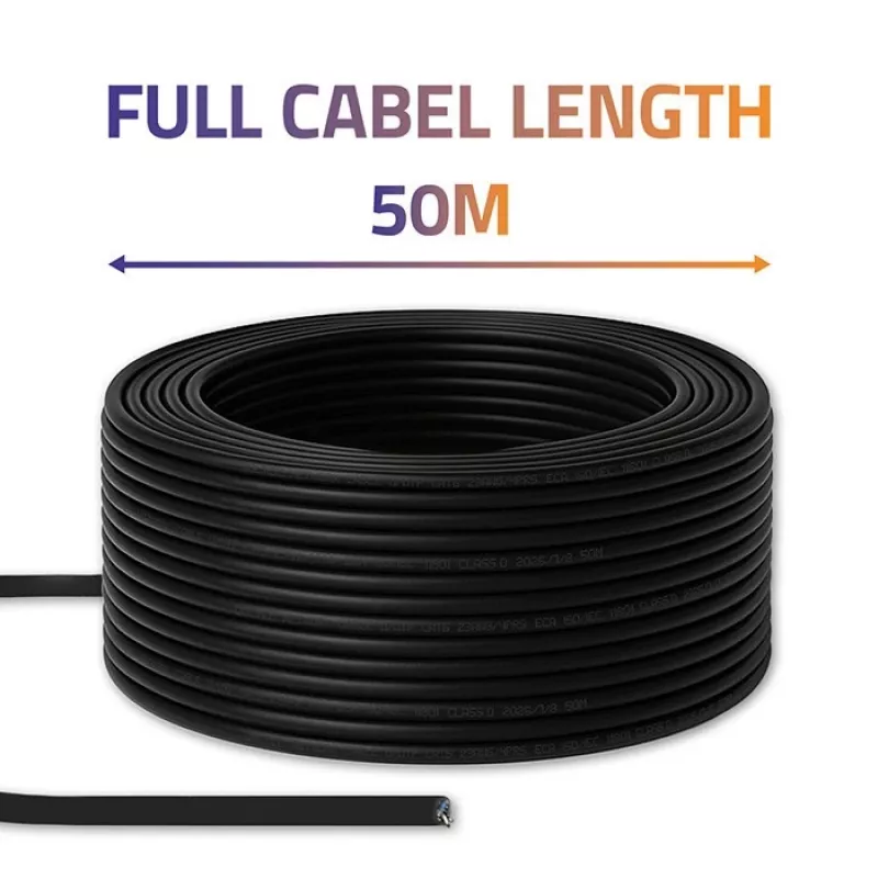 Ethernet-patchkaapeli QOLTEC CAT6 UTP, 50 m, musta