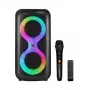 MANTA SPK0401B100 kannettava musiikkikeskus Bluetooth-kaiutin, 100 W huipputeho, UKW-radio, karaoke, sisäänrakennettu akku, X-BASS