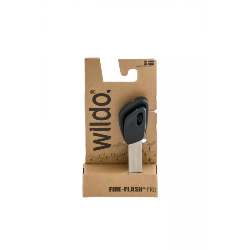 Wildo Fire-Flash Pro Large kipinähätäsytytin, ferroseerium, 76,2 mm, 29 g, musta