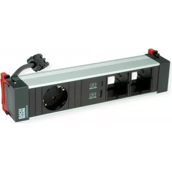 Power Frame Bachmann 916.0572 Medium virtamoduuli 1x CEE7/7 2x CM 1x USB