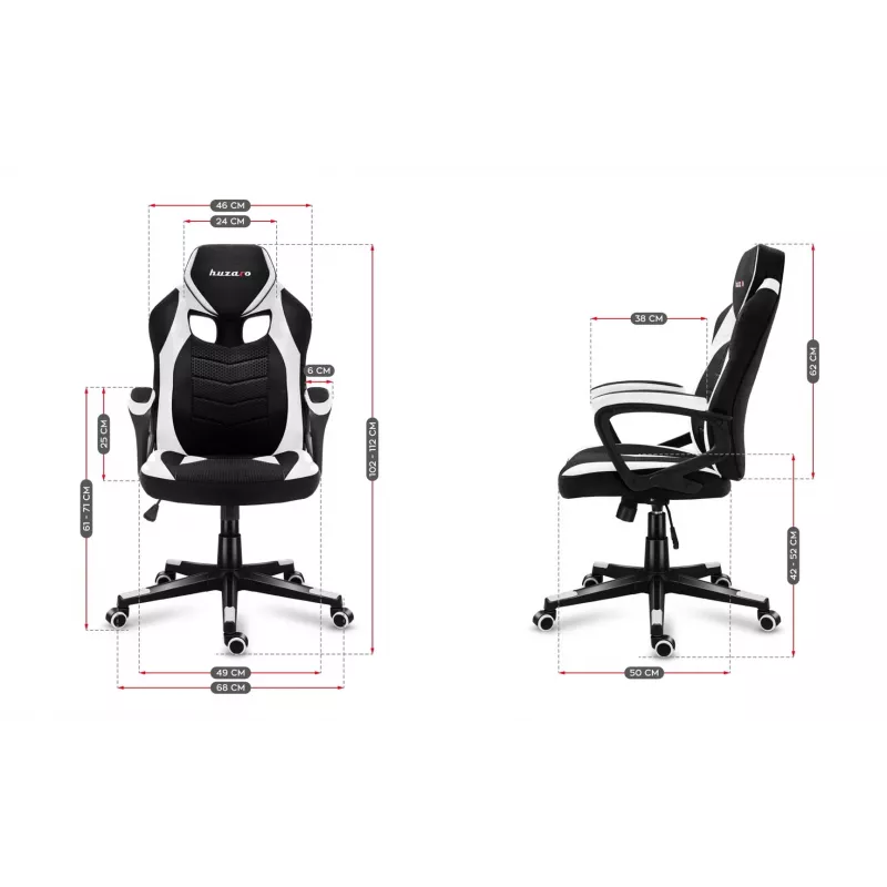 HUZARO FORCE 2.5 WHITE MESH -pelituoli