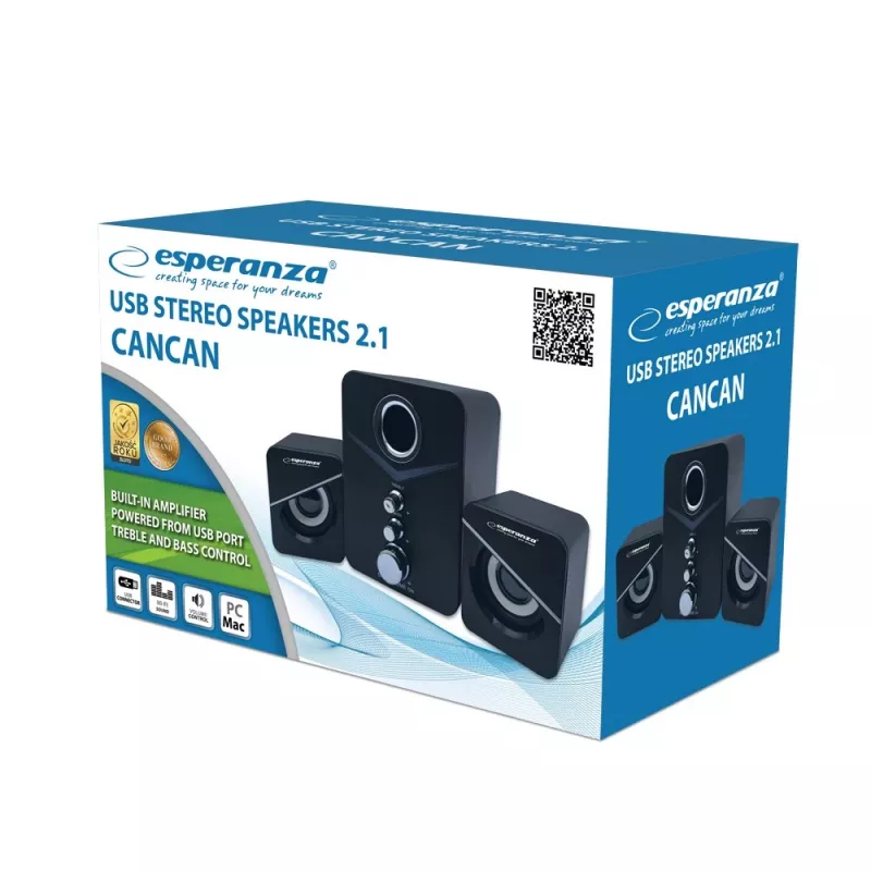 Esperanza EP153 USB 2.1 kaiutinsarja 6 W musta