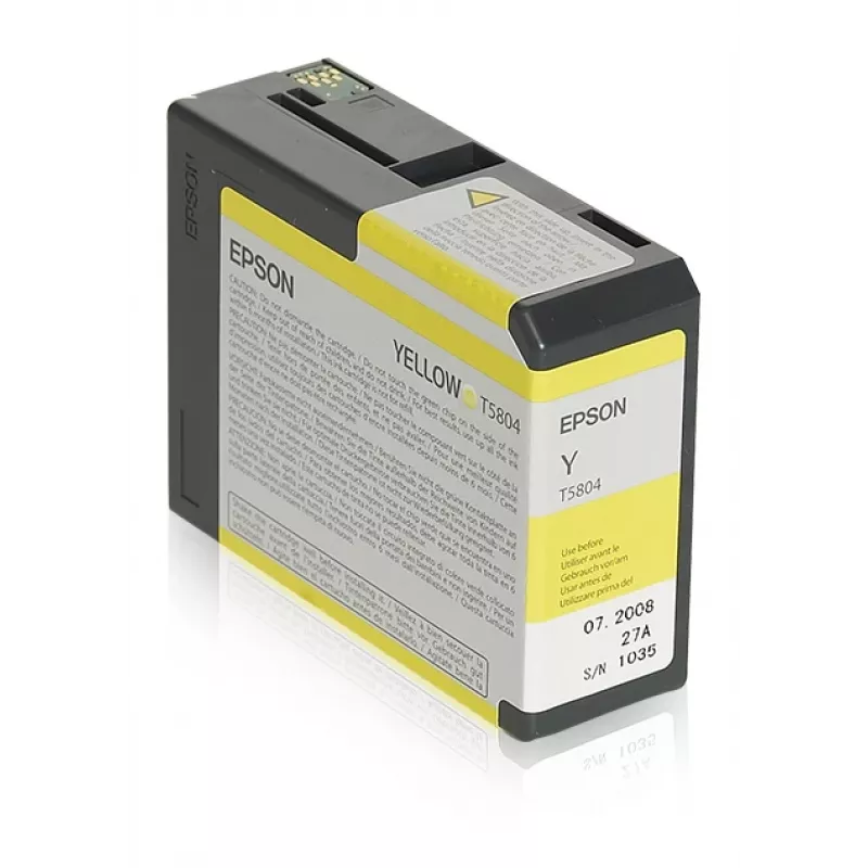 Epson yksittäispakkaus keltainen T580400, keltainen, pigmenttimuste, 80 ml, 1 kpl