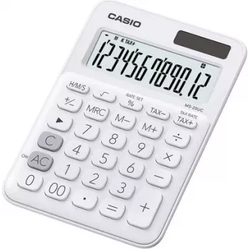 Peruslaskin Casio MS-20UC-WE pöytämalli 12 numeroa valkoinen