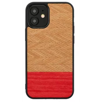 Man and Wood -suojapuhelinkotelo iPhone 12 mini – kalanruotokuvio azalea musta