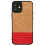 Man and Wood -suojapuhelinkotelo iPhone 12 mini – kalanruotokuvio azalea musta