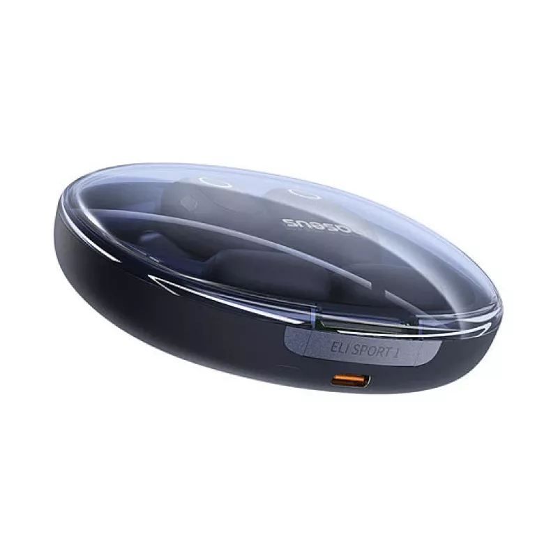 Baseus Eli Sport 1 Open-Ear TWS Cosmic musta USB-kaapeli