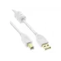 Microconnect USBAB2WF USB-kaapeli USB 2.0 2 m USB A USB B valkoinen
