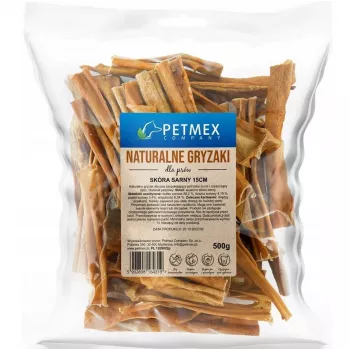 Koiran puruluu PETMEX peurannahka 15 cm 500 g — kuivattu puruluu peurannahasta