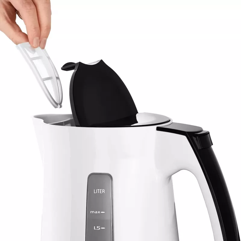 Melitta Enjoy Aqua -vedenkeitin 1,7 L 2400 W musta valkoinen