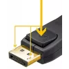 Goobay DISPLAYPORT-KAAPELI 1.4, 5M, 32,4 GBit/s, 8K@60Hz/4K@240Hz