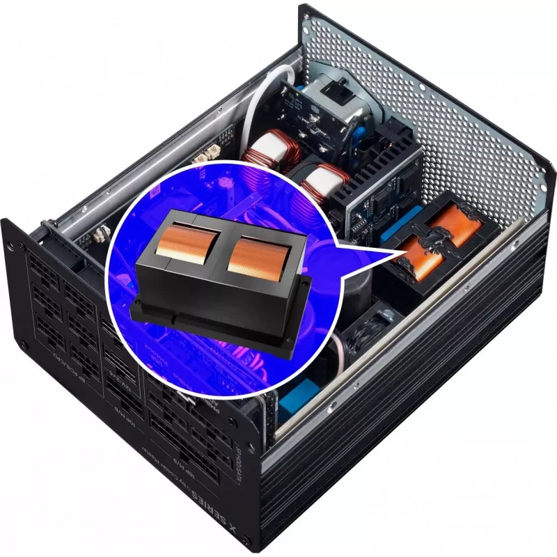 Virtalähde Cooler Master X Mighty Platinum 2000W 230V, ATX 24-pin, 80 PLUS Platinum, musta, 12 cm tuuletin
