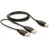 USB-kaapeli DeLOCK USB-B/USB-A kaapeli 1 m musta