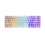 Näppäimistö White Shark RONIN valkoinen USB QWERTY 68 näppäintä LED
