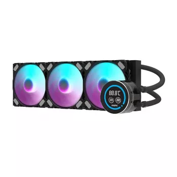 360mm tietokonejäähdytin Darkflash DN-D360 musta — 360mm nestejäähdytysjäähdytin, tuki 3x120mm tuulettimille