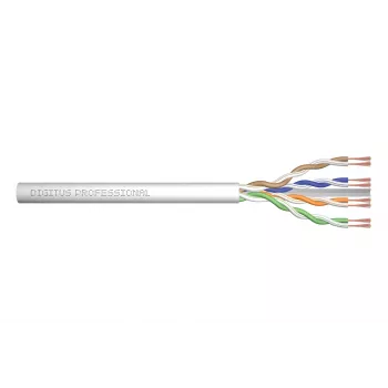Verkkokaapeli Digitus CAT 6 U/UTP twisted-pair-patchkaapeli, päättämätön 100 m, harmaa