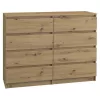 Kommode Topeshop M8 120 ARTISAN tammi 8 laatikkoa