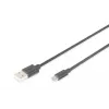 Assmann USB 2.0 -liitäntäkaapeli. tyyppi A - Micro B M/M. 1,0 m. USB 2.0 -yhteensopiva. UL. bl (AK-300110-010-S)