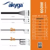 Akyga AK-C2-800 Classic 800 W ATX-virtalähde, osittain modulaarinen, aktiivinen PFC, 120 mm tuuletin