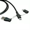 ROLINE USB 2.0 -kaapeli Type-C ST/ST datanestoadaptereilla A ja C - kaapeli - digitaali/data