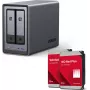 UGREEN NASync DXP2800 2-levyinen NAS-järjestelmä, 2 × Western Digital 8TB WD80EFPX