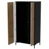 Vaattekaappi cama meble Cama v, musta runko, 4 hyllyä, 900×550×1840 mm