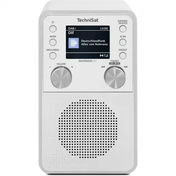 Digitaaliradio TECHNISAT DigitRadio 317 valkoinen — FM- ja DAB+-vastaanotto, kompakti pöytämalli