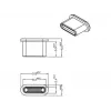 Liitinsuojus DeLOCK 64014 USB Type-C musta 10 kpl